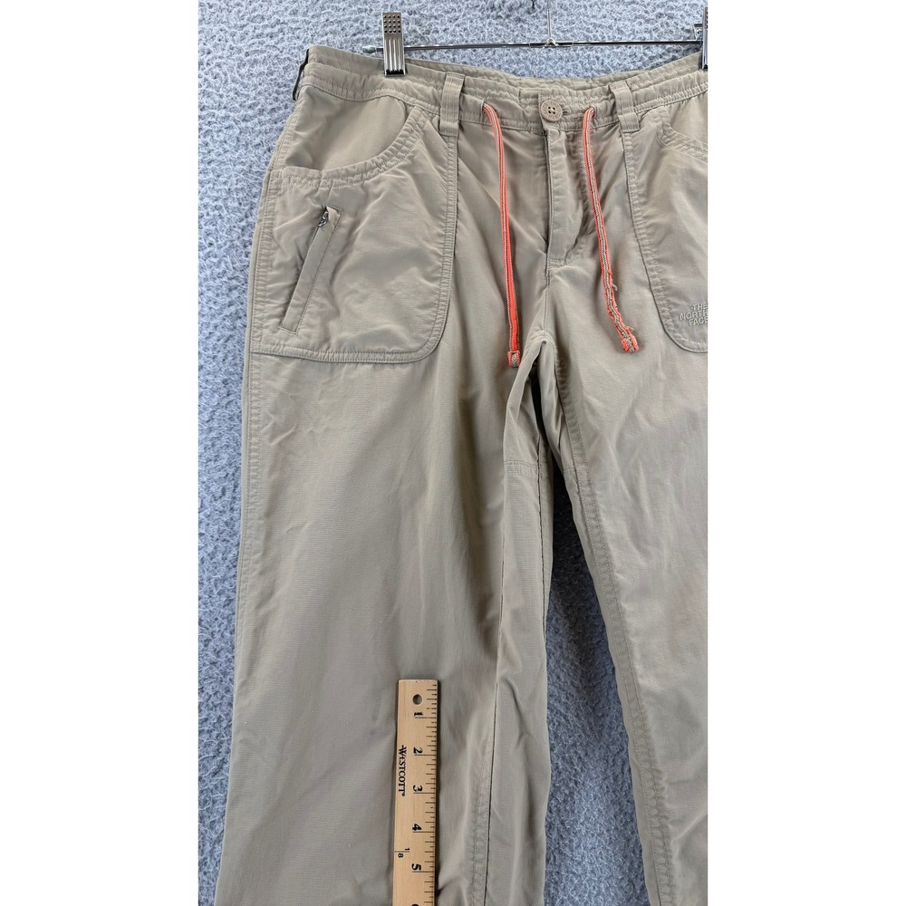 The North Face Womens 10 Regular Hiking Pants Tan Khaki Ripstop Drawstring Cargo - Picture 16 of 16